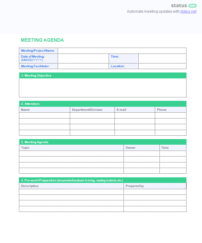Creating A Powerful Meeting Agenda 4 Best Templates